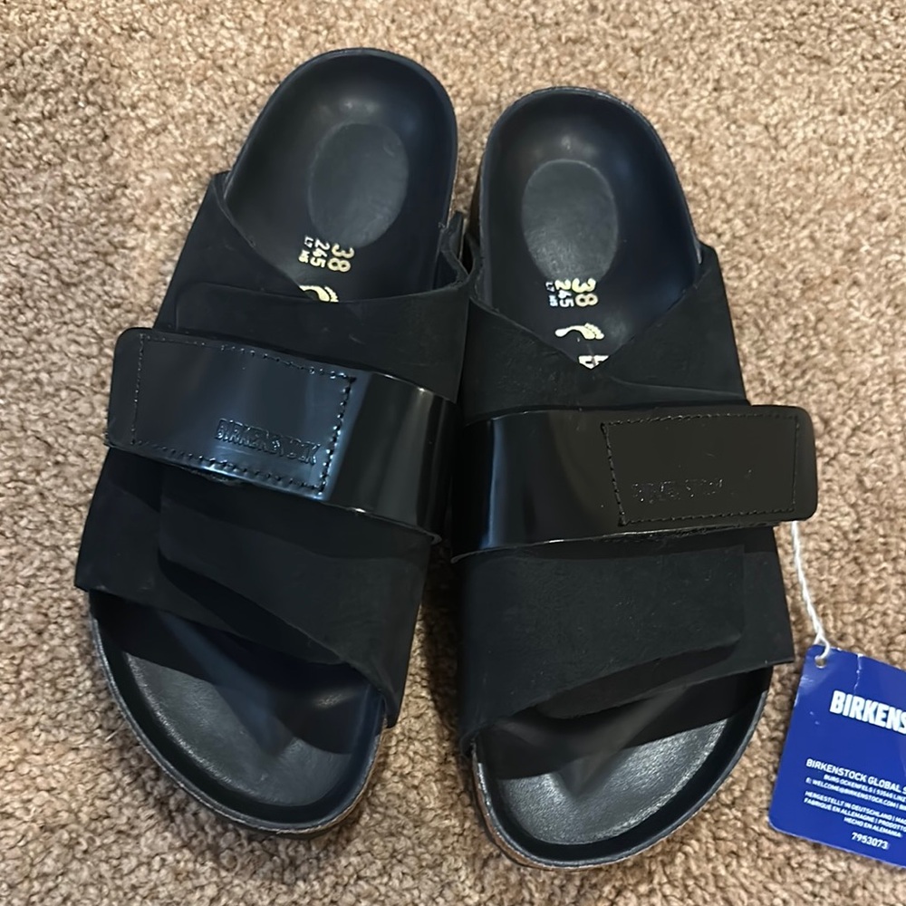 Birkenstock Women’s  Black Slide Sandals size 38, women’s 7